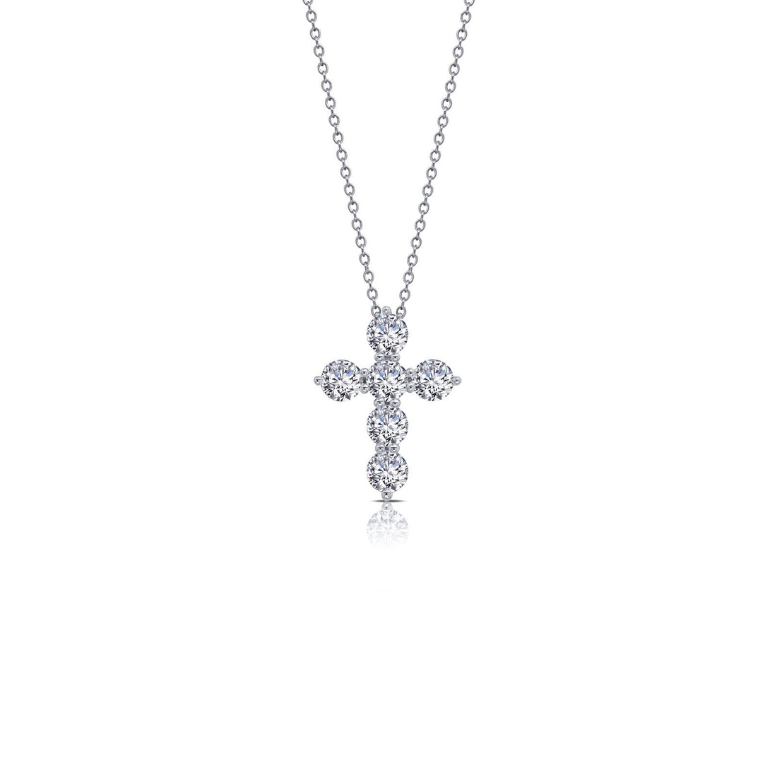 Lassaire Sterling Silver Cross Necklace - 1.02 Carat
