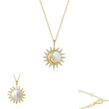 Selene Pendant Gold Plated Sterling Silver Necklace with 0.32 Carat Lassaire Stone
