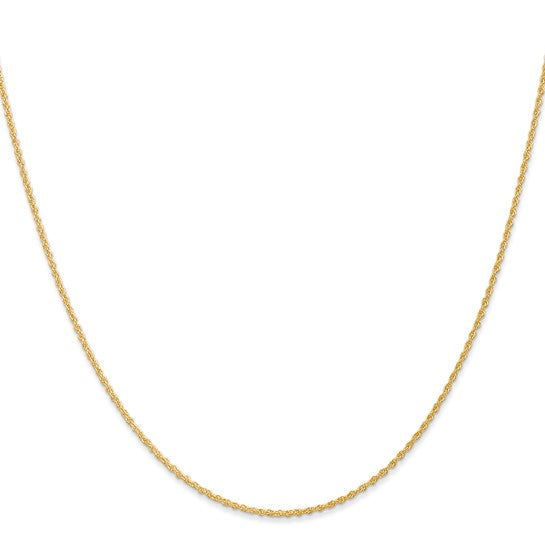 14K Yellow Gold Baby Rope Chain Necklace