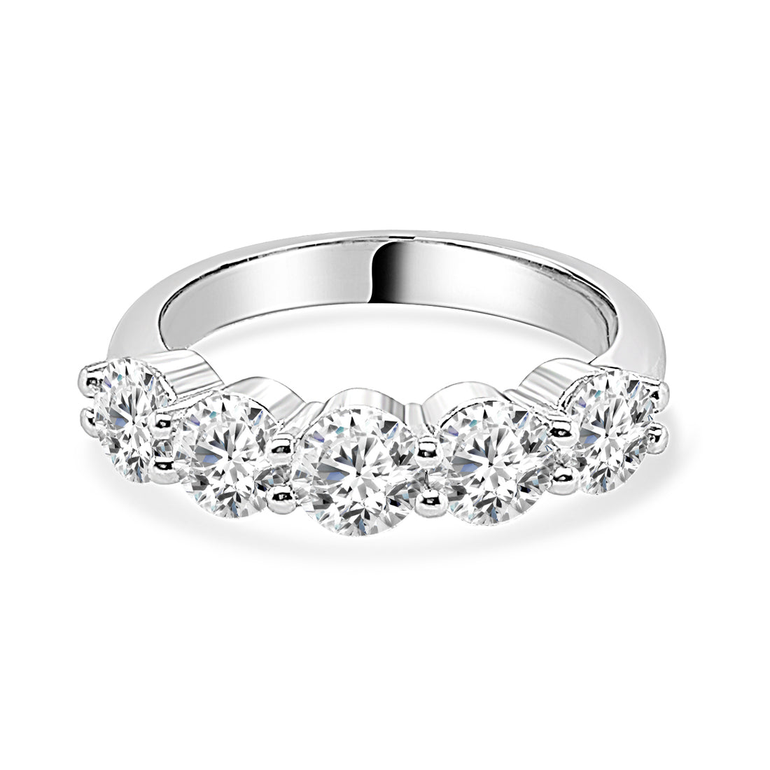 14 Karat Yellow Gold Lab Diamond Round Shape Ring - 2.0 Carat