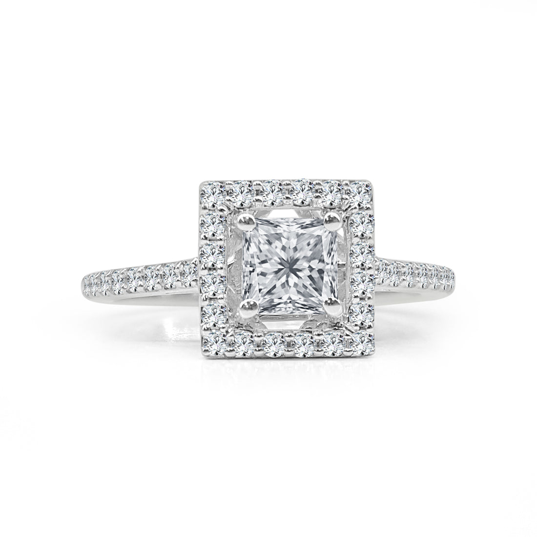 Classic Elegance: 14 Karat White Gold Engagement Mounting