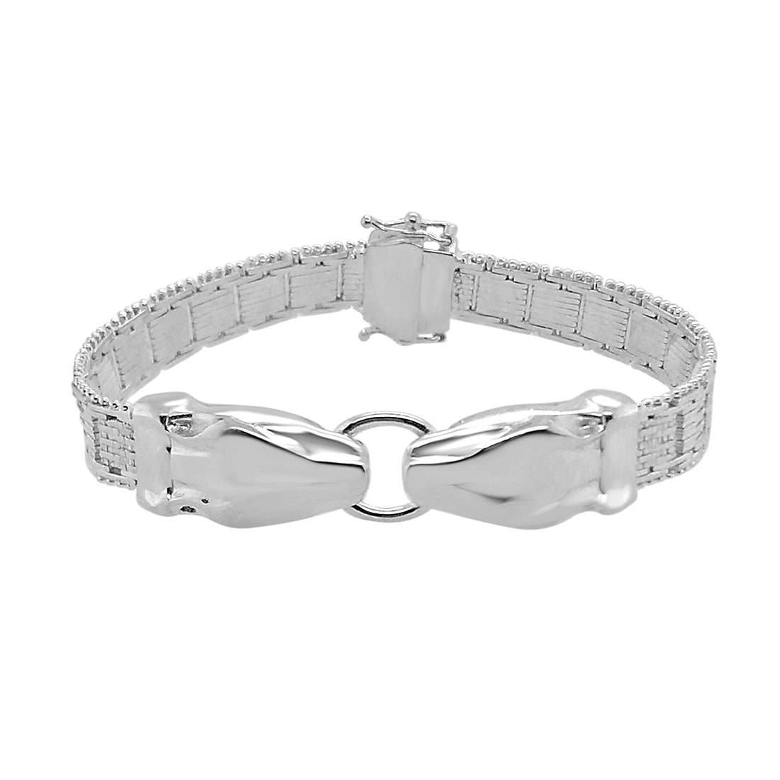 Vintage Sterling Silver Estate Italian Snake Head Bracelet