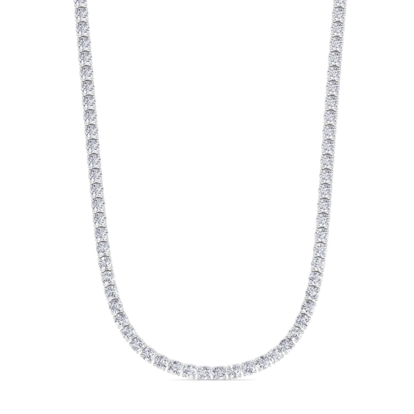 Sure! How about Riviera Round Shape Lab Diamond Necklace in 14 Karat White Gold (10.14 ct)?