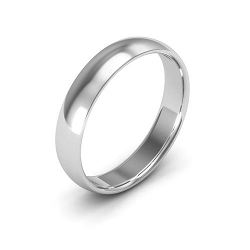 Classic 14 Karat White Gold Wedding Band with Comfort Fit