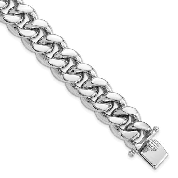 Bold Men's Sterling Silver Bracelet: A Sleek Statement Piece