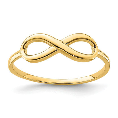 Stunning 14 Karat Yellow Gold Infinity Ring