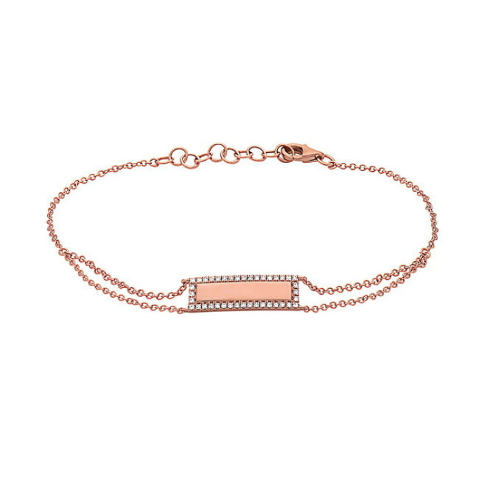 14 Karat Yellow Gold Natural Diamond Bracelet - 0.12 Carat