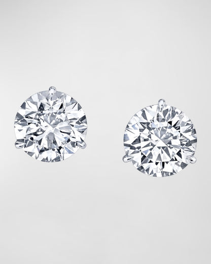 1.08 14K White Gold Lab Diamond Solitaire Studs