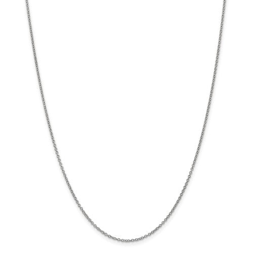 Diamond-Cut 14 Karat White Gold Chain