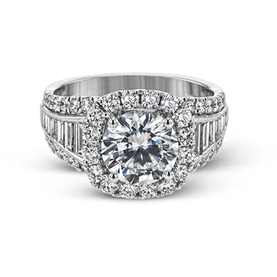 Luxury Brilliance: 18 Karat White Gold Engagement Mounting