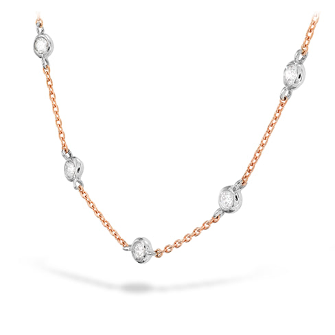 18 Karat Two-toned Natural Diamond Necklace - 0.08 Carat