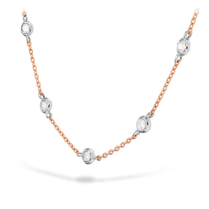 18 Karat Two-toned Natural Diamond Necklace - 0.08 Carat