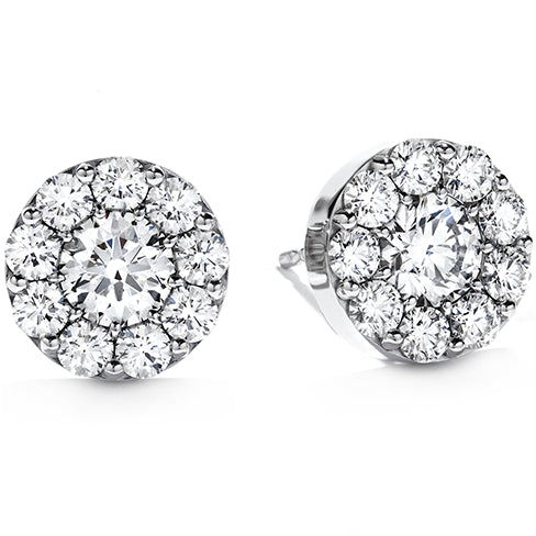 1.05 Carat Natural Diamond Round Shape Earrings in 18 Karat White Gold - Ready for Fulfillment!