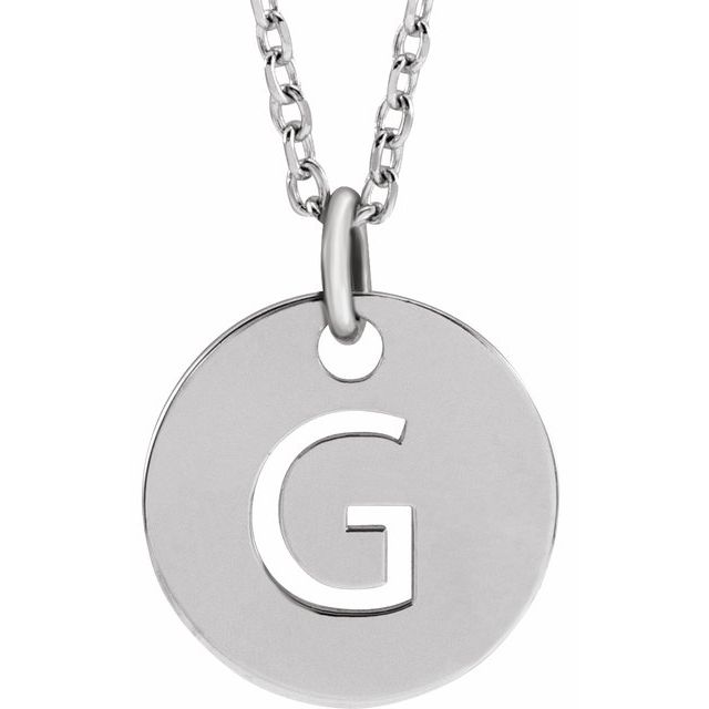 Personalized Sterling Silver Initial G Necklace