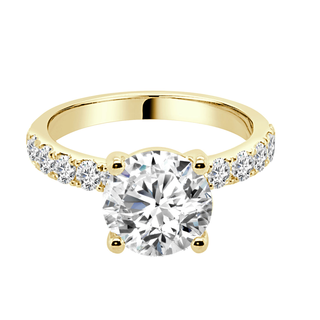 Round 14 Karat Yellow Gold Engagement Mounting