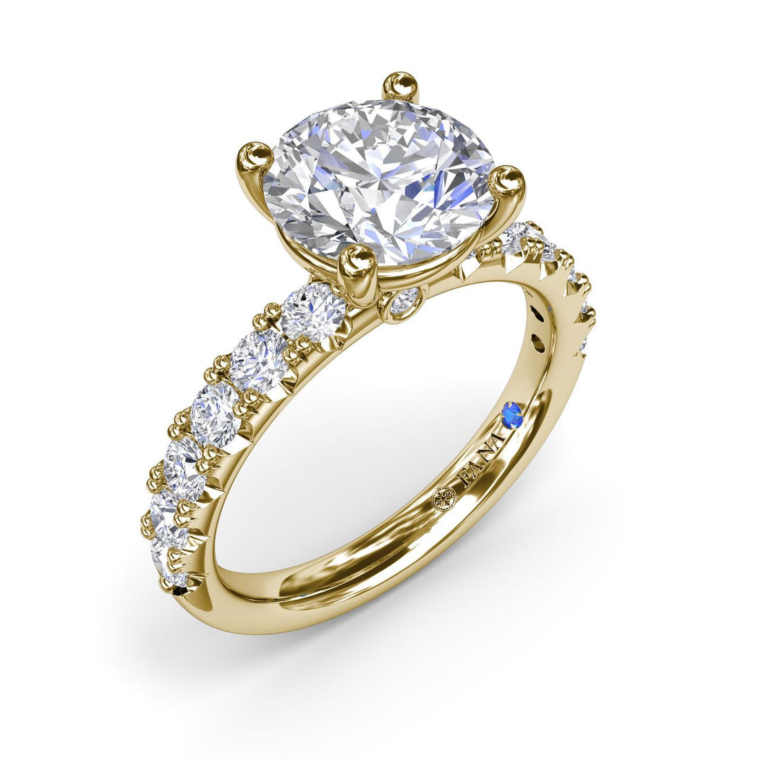 Round 14 Karat Yellow Gold Engagement Mounting
