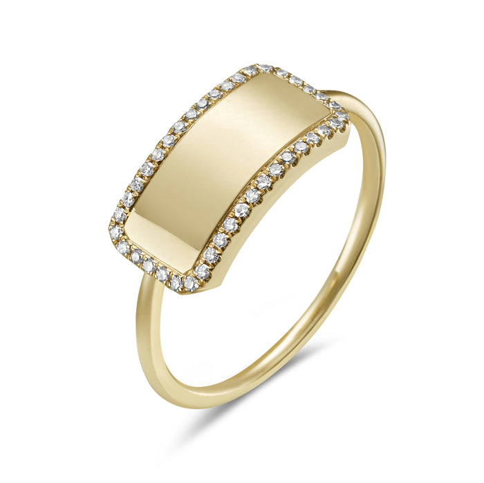 14 Karat Yellow Gold Natural Diamond Ring - 0.10 Carat Round Shape