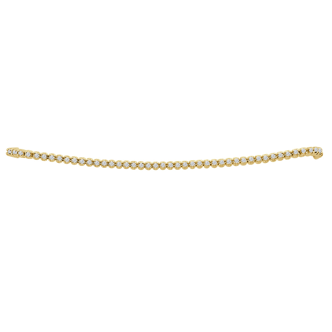 Stunning 14 Karat Yellow Gold Bracelet with Natural Diamond Accent - 0.98 Carat