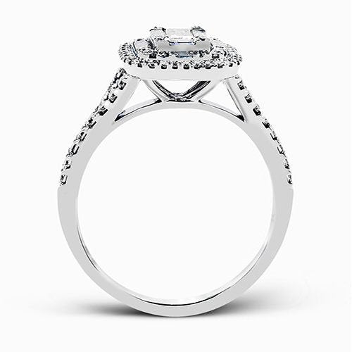 Mosaic Delight: 18 Karat Two-tone Engagement Ring with 0.27ct Natural Diamond