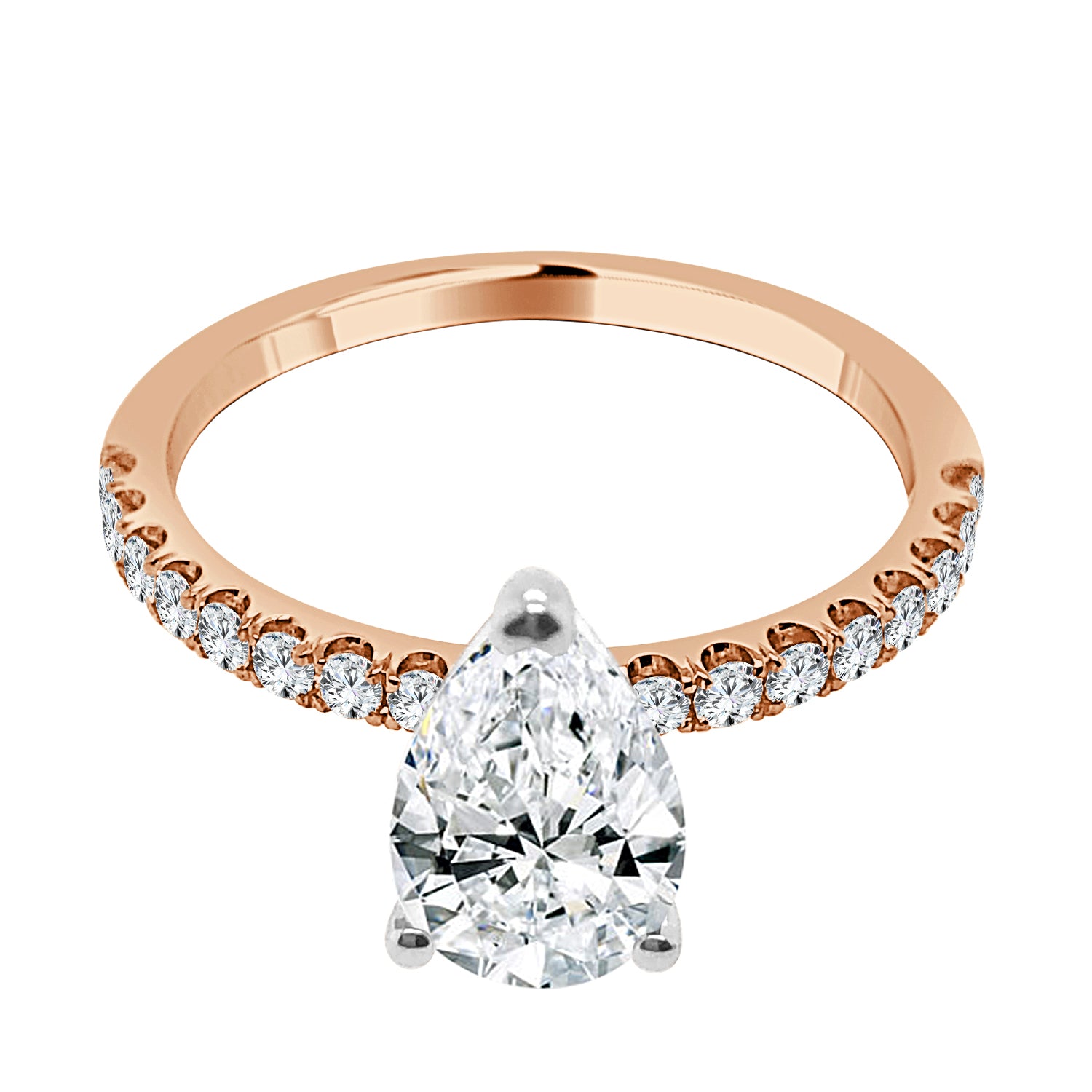 Exquisite 18 Karat Rose Gold Engagement Mounting: The Perfect Setting for Eternal Love