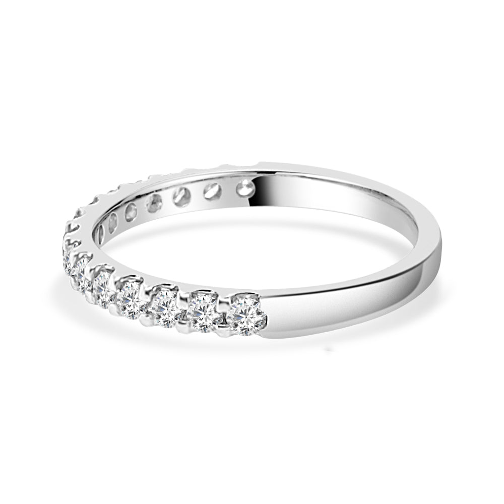 14K Yellow Gold Round Diamond Wedding Band - 0.50 Carat