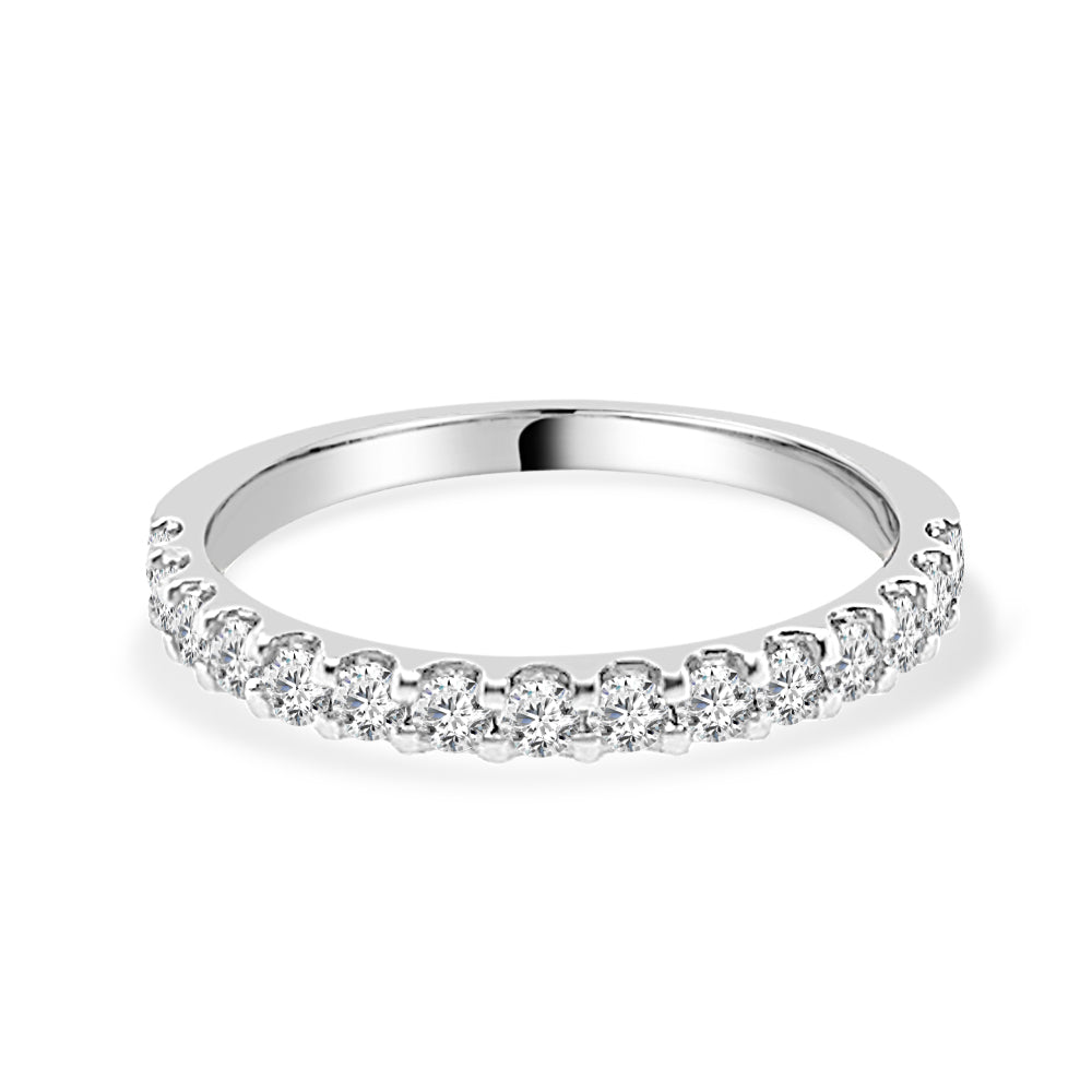 14K Yellow Gold Round Diamond Wedding Band - 0.50 Carat