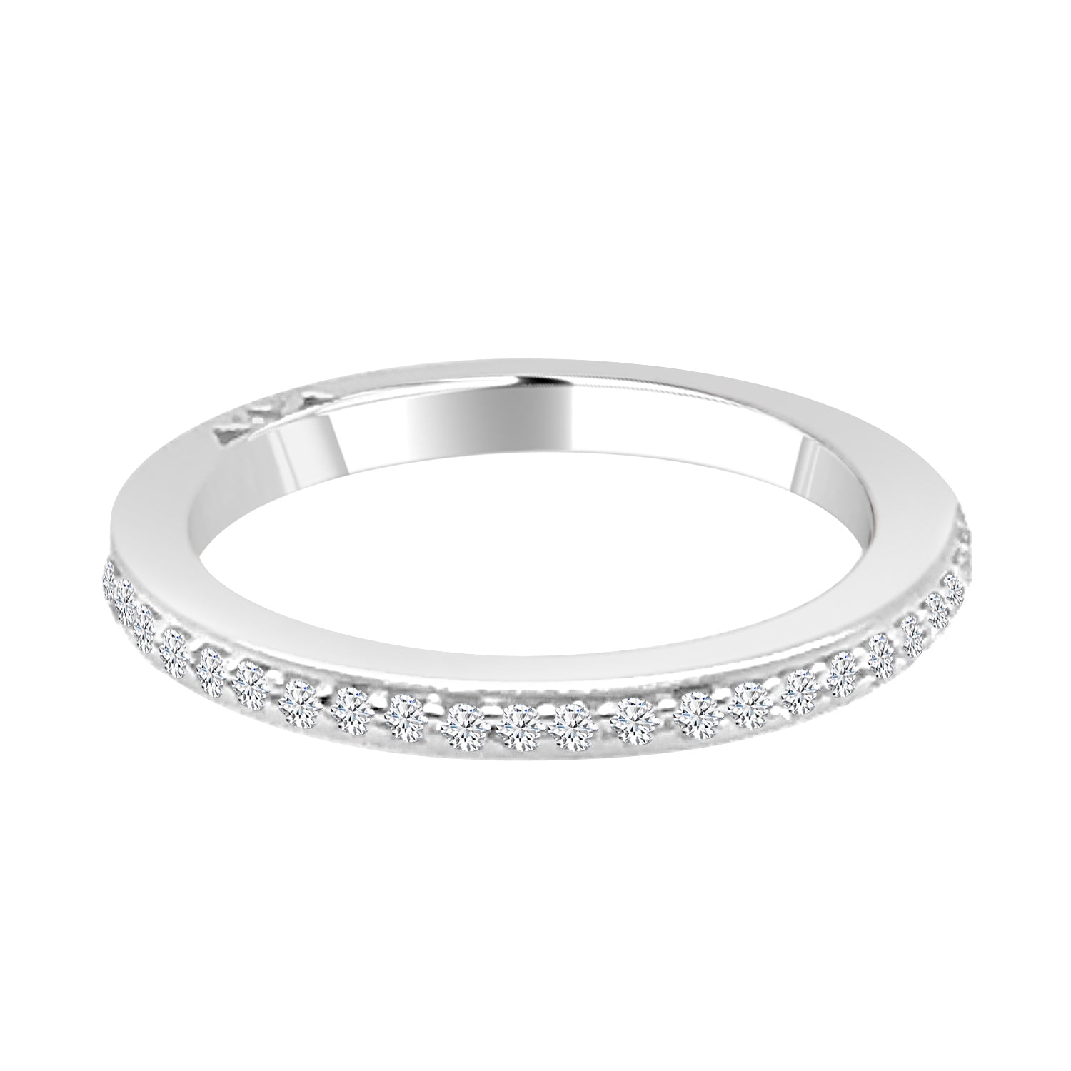 Exquisite Tacori Wedding Band – 18 Karat White Gold with 0.40 Carat Natural Diamonds