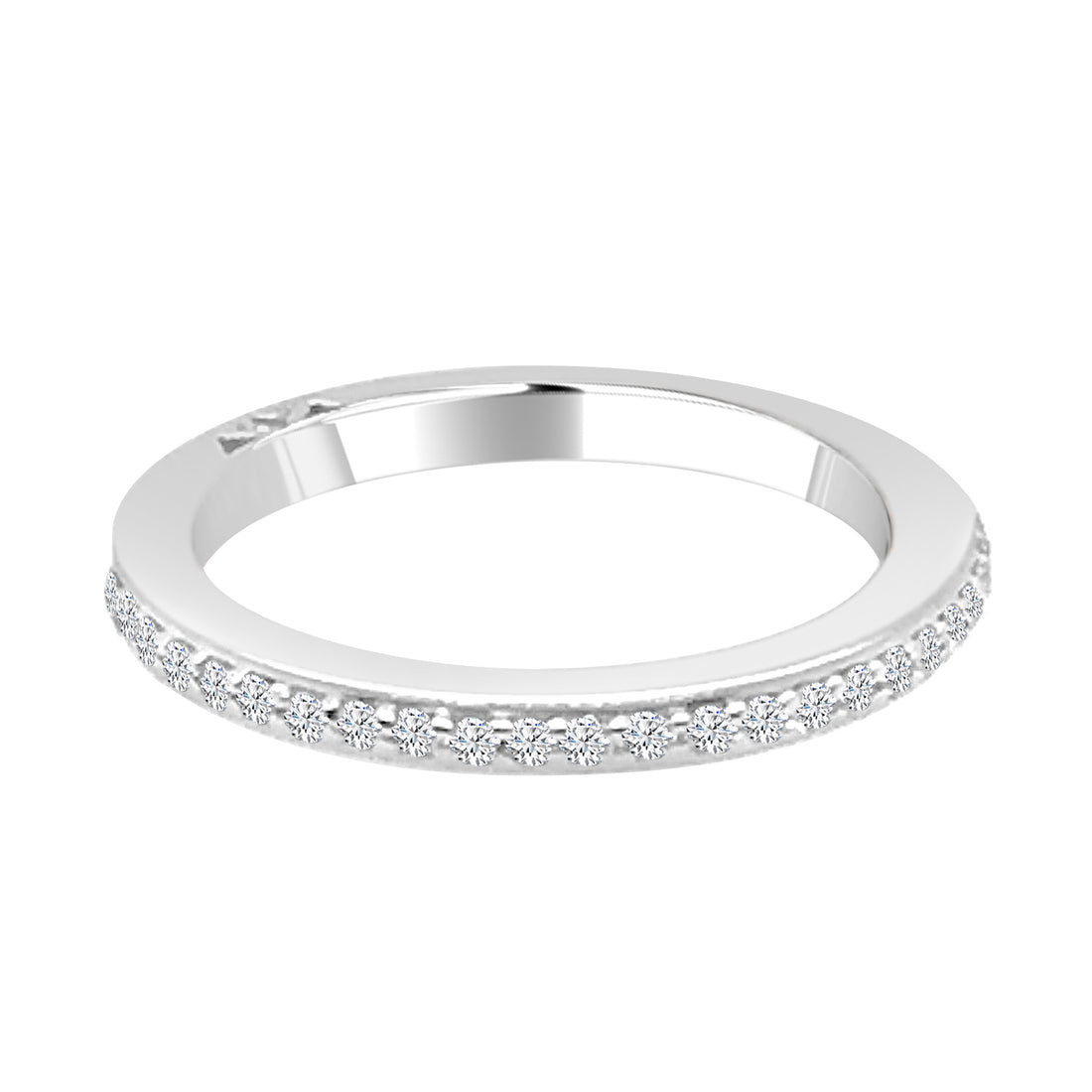 Tacori 18 Karat White Gold Wedding Band with 0.40 Carat Natural Diamond