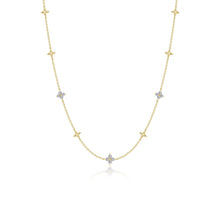 Trillium Station Gold Plated Sterling Silver Necklace with Lassaire Round Shape 0.85