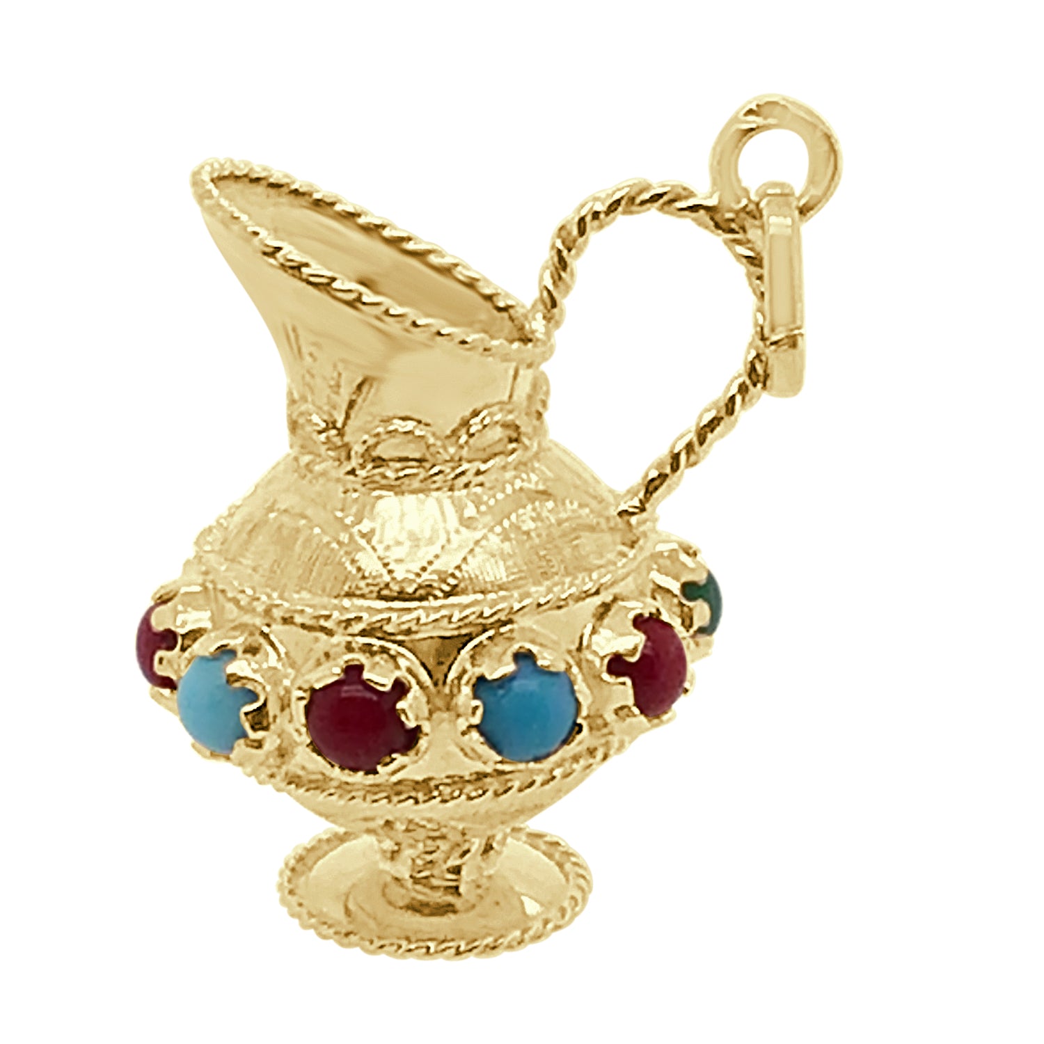 14K Yellow Gold Necklace with a Variety of Stones