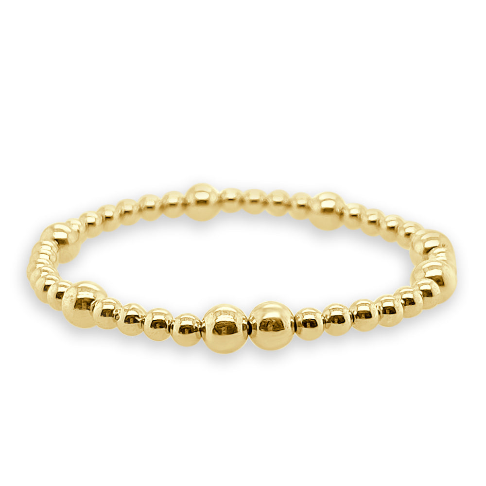 Golden Elegance: Gold Filled Beaded Bracelet with Gold Plated Accents