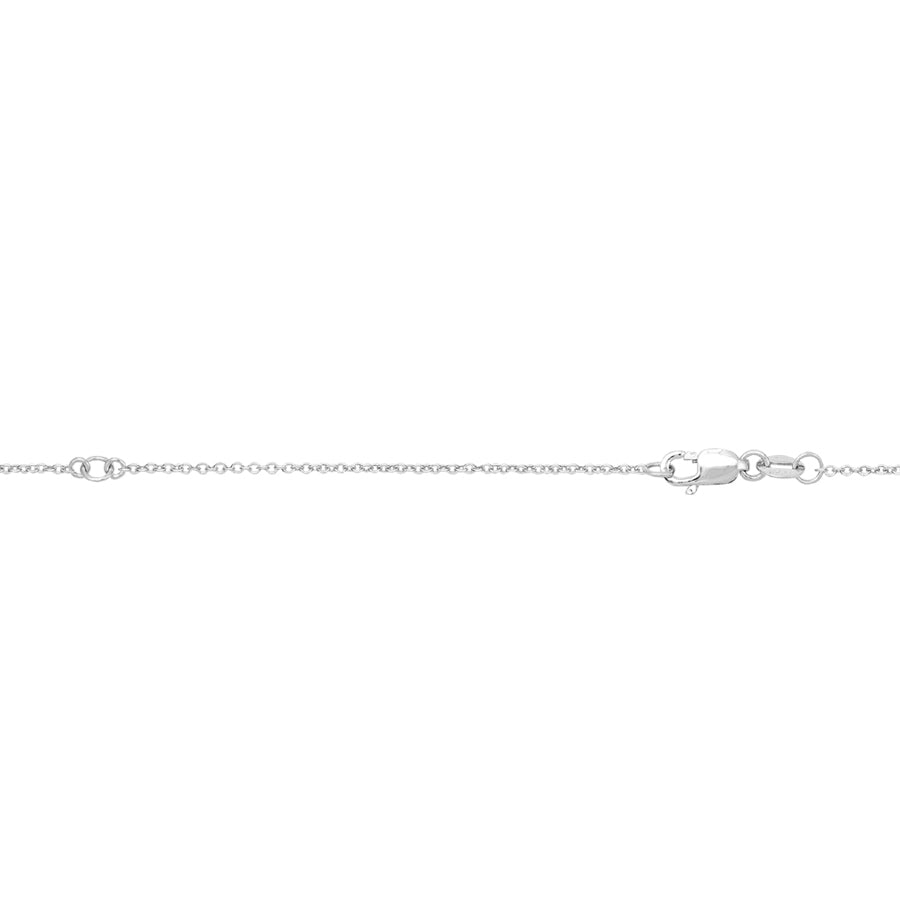 14 Karat White Gold Adjustable Cable Chain Necklace