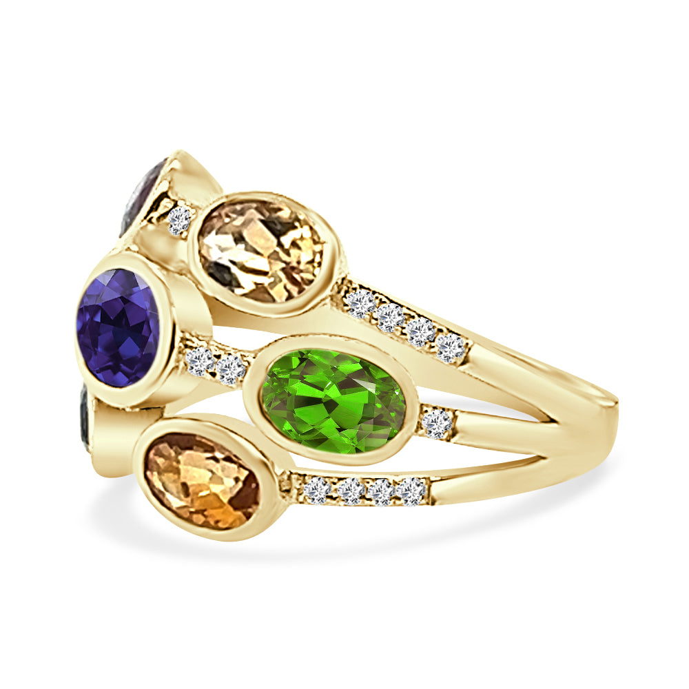 14 Karat Yellow Gold Ring with Natural 0.12ct Diamond