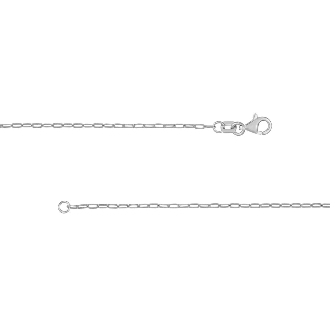 Dainty Charm: Petite 14 Karat White Gold Chain Necklace for Stylish Pet Lovers