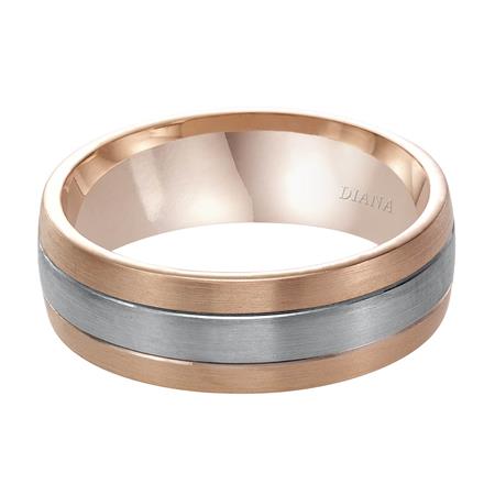 Stunning 14 Karat Two-Tone Wedding Band: Classic Elegance for Your Special Day