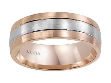 Two-Tone Elegance: 14 Karat Wedding Band with Stunning Two-Tone Design