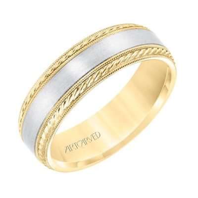 Exquisite Elegance: 14 Karat Two-Tone Wedding Band