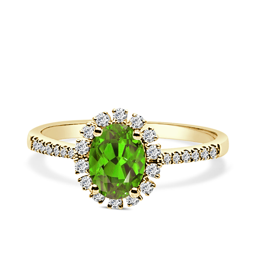 10 Karat Yellow Gold Peridot Ring