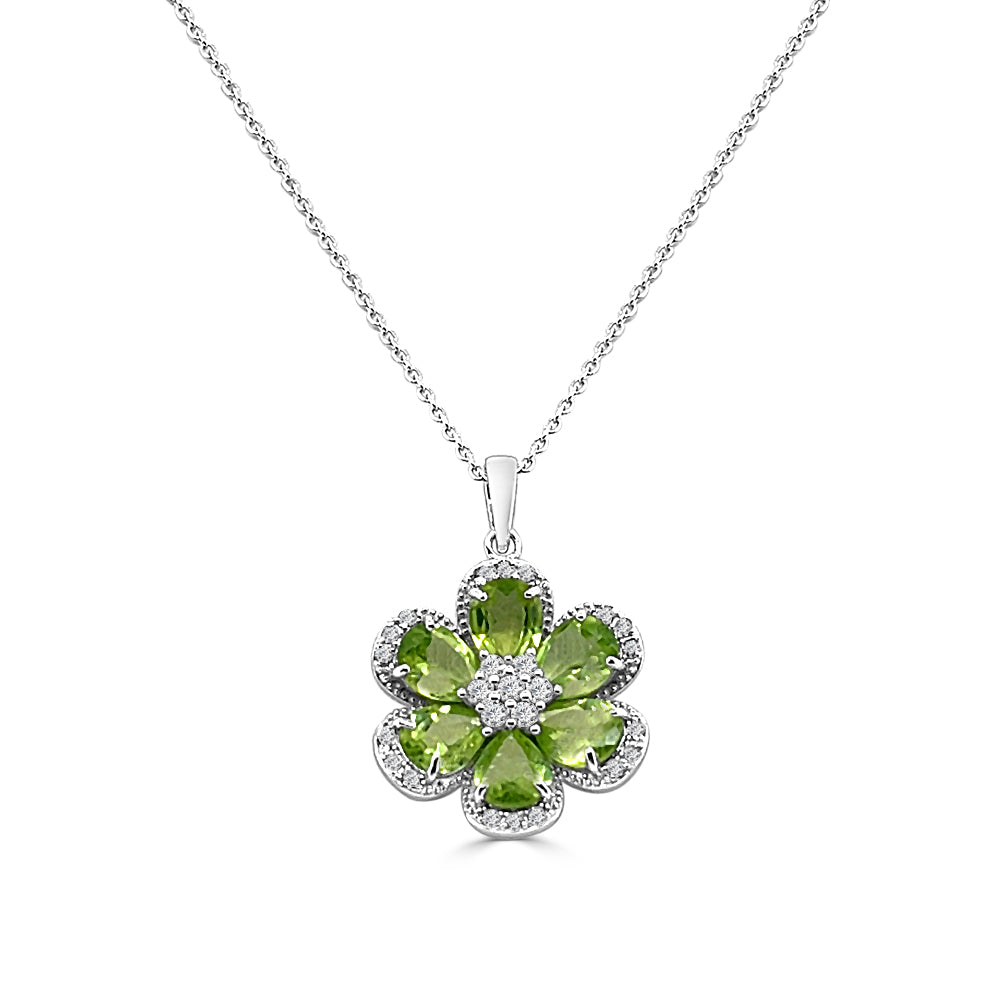 Sterling Silver Peridot Pendant Necklace: A Stunning Green Gemstone Delight