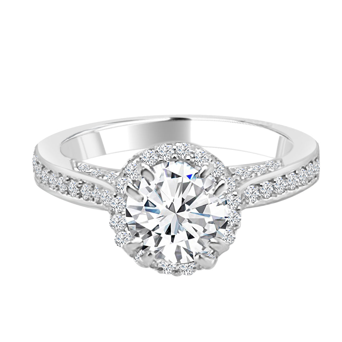 Tacori Platinum Halo Engagement Ring