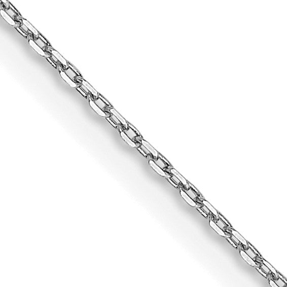 14 Karat White Gold Diamond Cut Chain