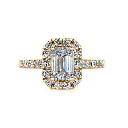 Radiant Cut Lab Diamond Engagement Ring in 14 Karat Yellow Gold - 1.00 Carat