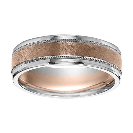 14 Karat Two-Tone Wedding Band