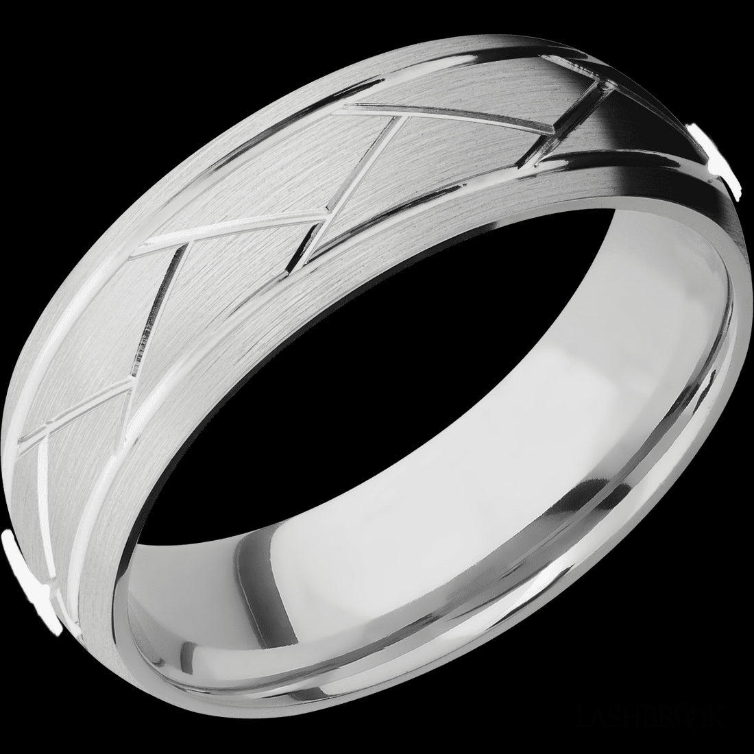 Cobalt Chrome Satin Flat Weave Wedding Band - Size 10