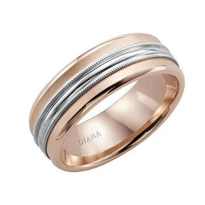 Exquisite 14 Karat Two-Tone Wedding Band: A Perfect Blend of Elegance and Style