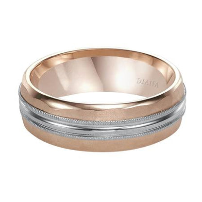 Exquisite 14 Karat Two-Tone Wedding Band: A Perfect Blend of Elegance and Style
