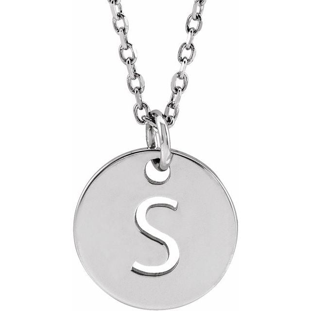 Sterling Silver Initial S Necklace