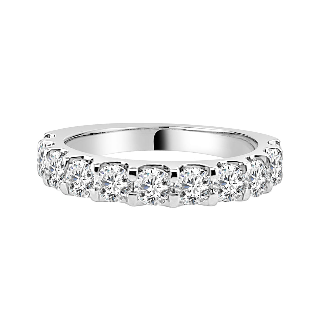 14 Karat White Gold Natural Diamond Wedding Band