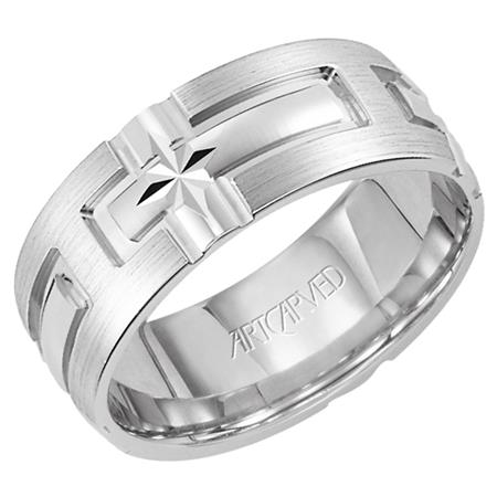 Elegant 14 Karat White Gold Wedding Band