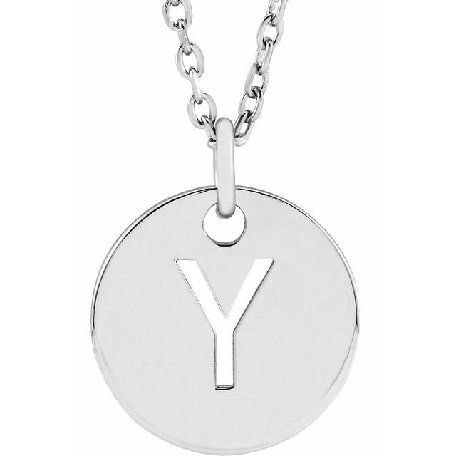 Initial Y Sterling Silver Necklace